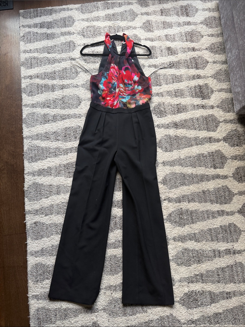 Trina Turk Floral Halter Wide-Leg Jumpsuit